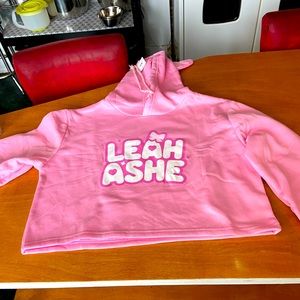 Leah Ashe pink hoodie with ears